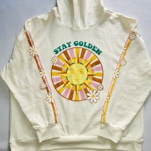 Rebellions One 1X Womens Stay Golden Long Sleeves Pullover Hoodie Sweatshirt